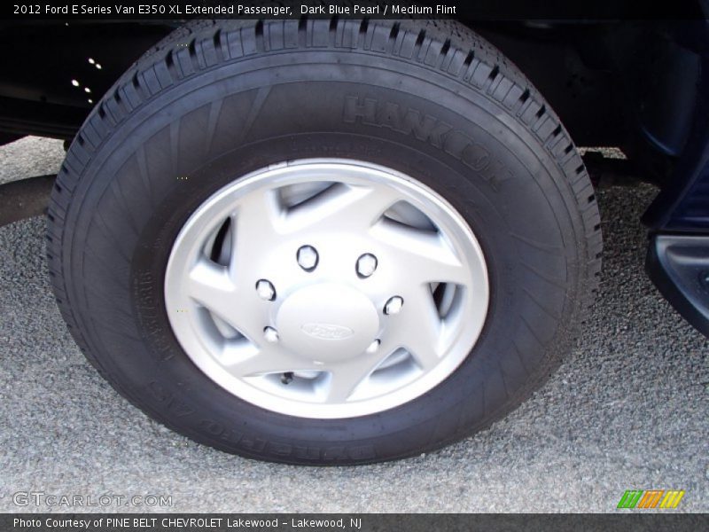 Dark Blue Pearl / Medium Flint 2012 Ford E Series Van E350 XL Extended Passenger