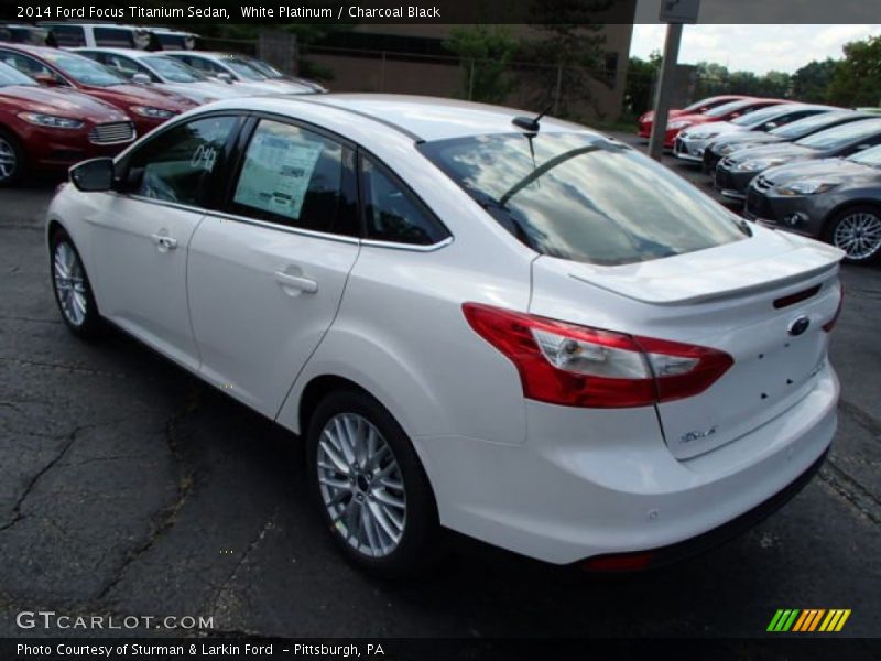 White Platinum / Charcoal Black 2014 Ford Focus Titanium Sedan