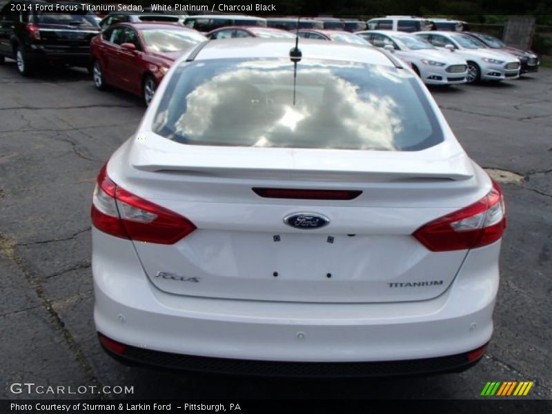 White Platinum / Charcoal Black 2014 Ford Focus Titanium Sedan