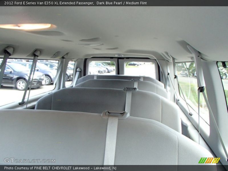 Dark Blue Pearl / Medium Flint 2012 Ford E Series Van E350 XL Extended Passenger