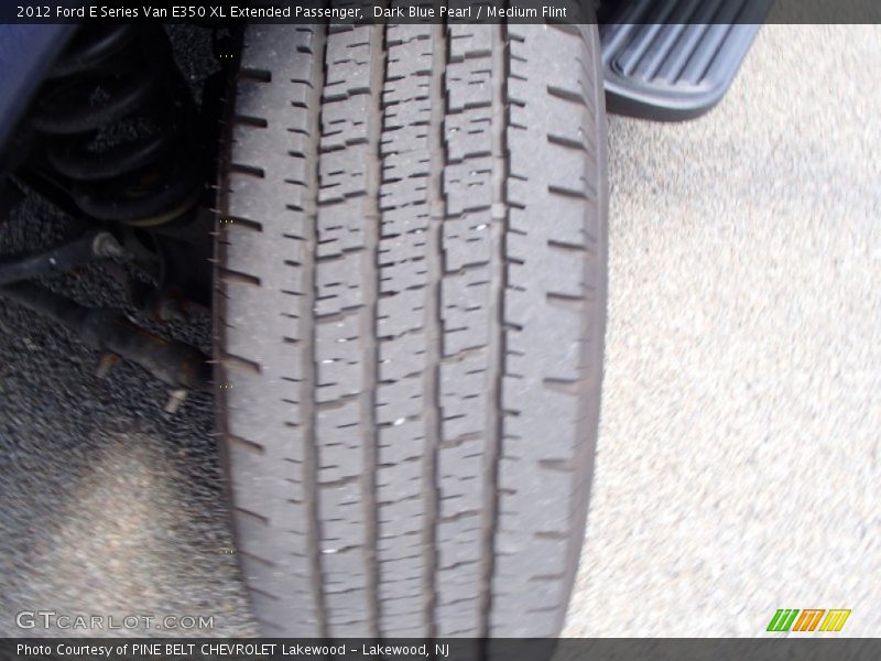 Dark Blue Pearl / Medium Flint 2012 Ford E Series Van E350 XL Extended Passenger
