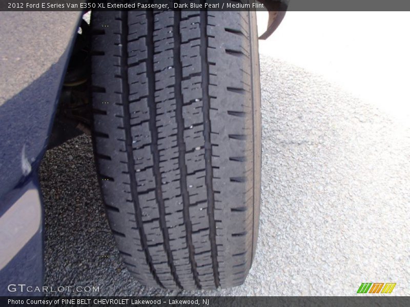 Dark Blue Pearl / Medium Flint 2012 Ford E Series Van E350 XL Extended Passenger