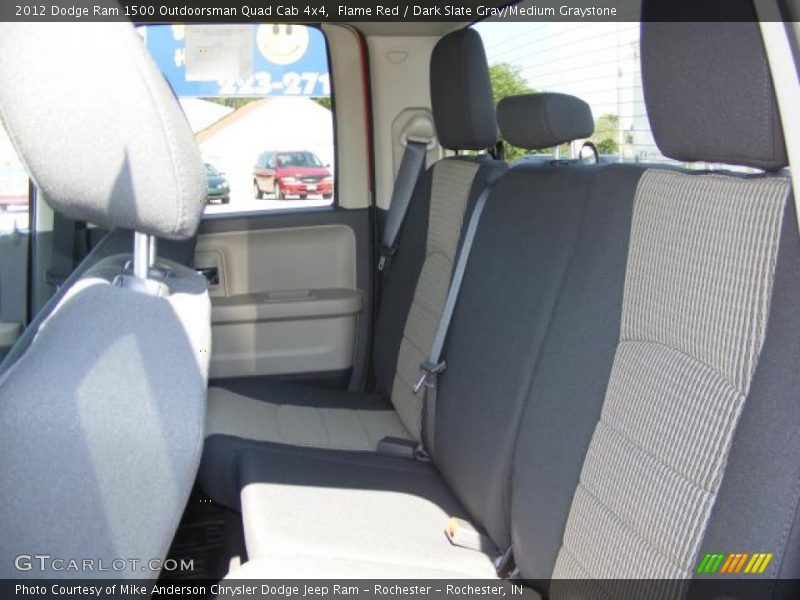 Flame Red / Dark Slate Gray/Medium Graystone 2012 Dodge Ram 1500 Outdoorsman Quad Cab 4x4