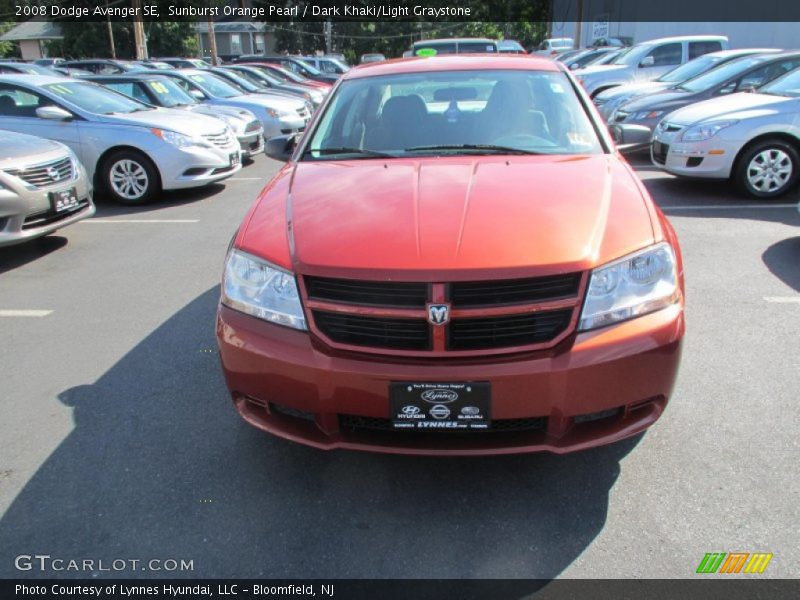 Sunburst Orange Pearl / Dark Khaki/Light Graystone 2008 Dodge Avenger SE