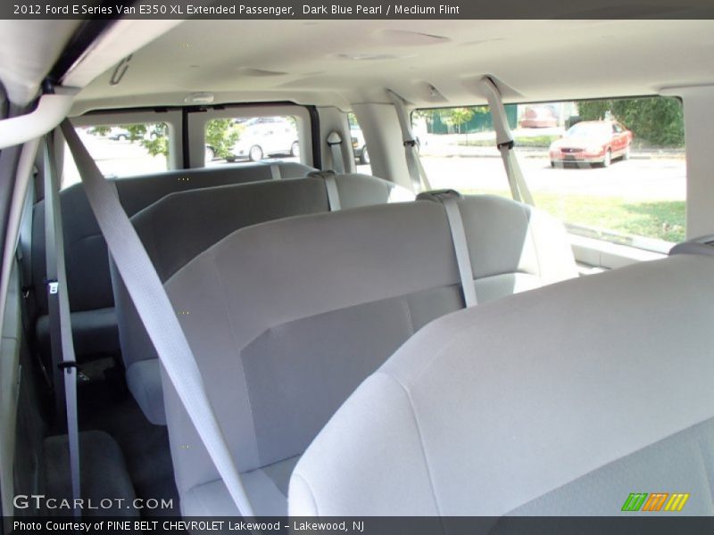 Dark Blue Pearl / Medium Flint 2012 Ford E Series Van E350 XL Extended Passenger