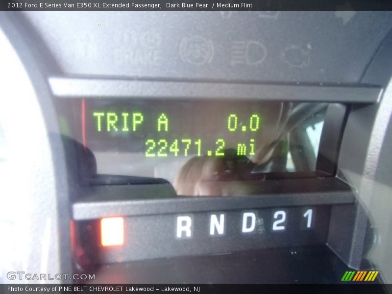 Dark Blue Pearl / Medium Flint 2012 Ford E Series Van E350 XL Extended Passenger