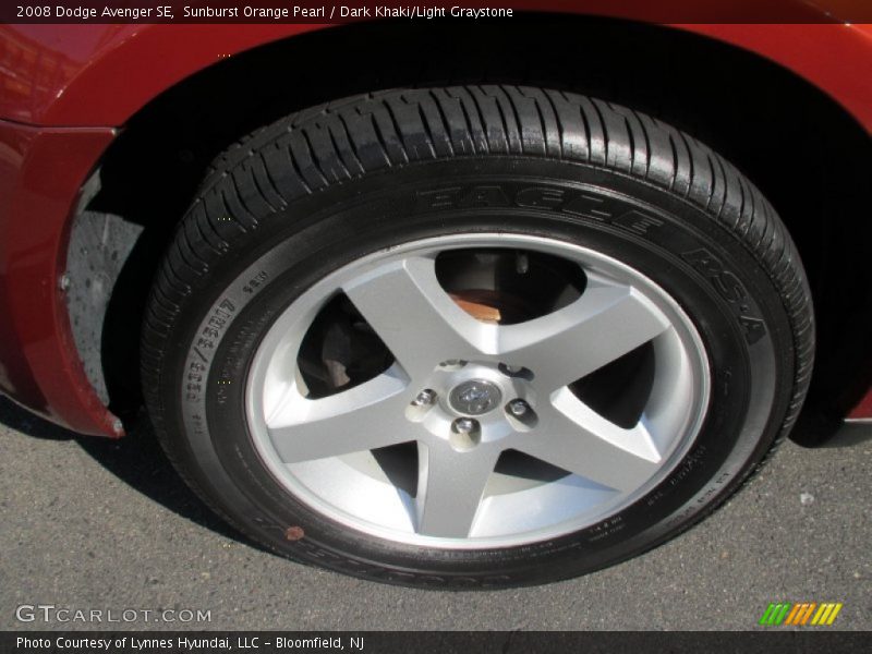 Sunburst Orange Pearl / Dark Khaki/Light Graystone 2008 Dodge Avenger SE