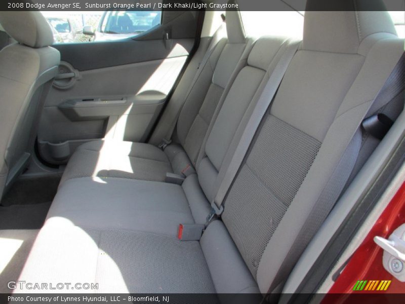 Sunburst Orange Pearl / Dark Khaki/Light Graystone 2008 Dodge Avenger SE