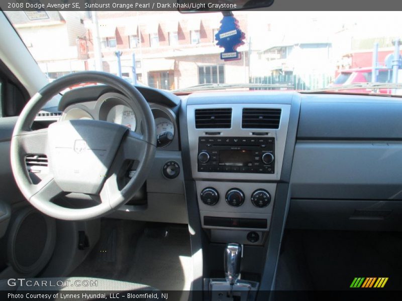 Sunburst Orange Pearl / Dark Khaki/Light Graystone 2008 Dodge Avenger SE