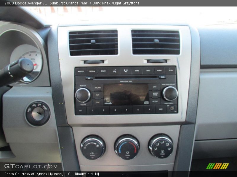 Sunburst Orange Pearl / Dark Khaki/Light Graystone 2008 Dodge Avenger SE