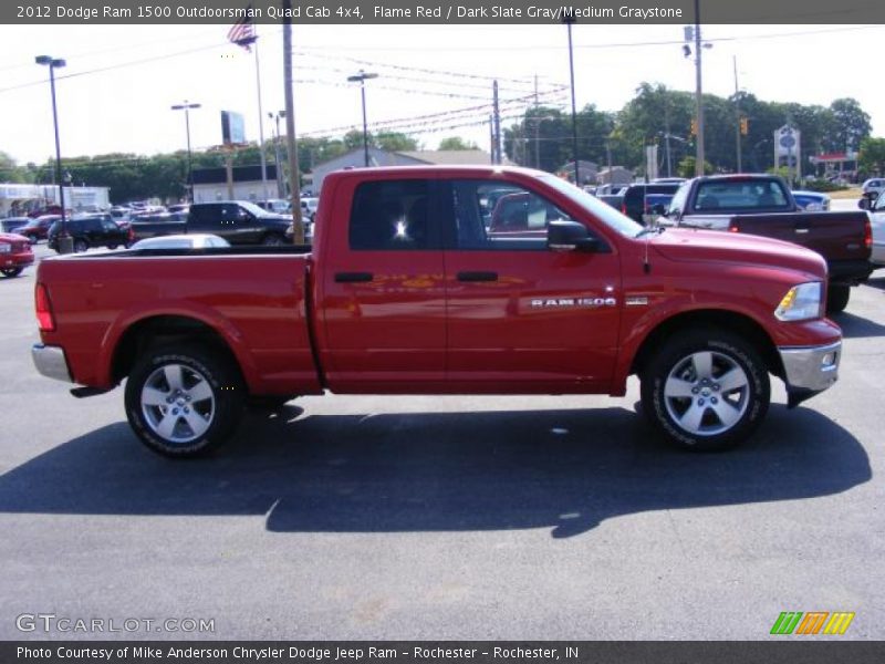 Flame Red / Dark Slate Gray/Medium Graystone 2012 Dodge Ram 1500 Outdoorsman Quad Cab 4x4