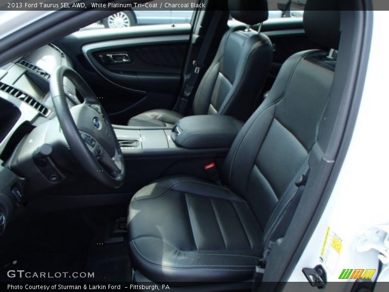 White Platinum Tri-Coat / Charcoal Black 2013 Ford Taurus SEL AWD