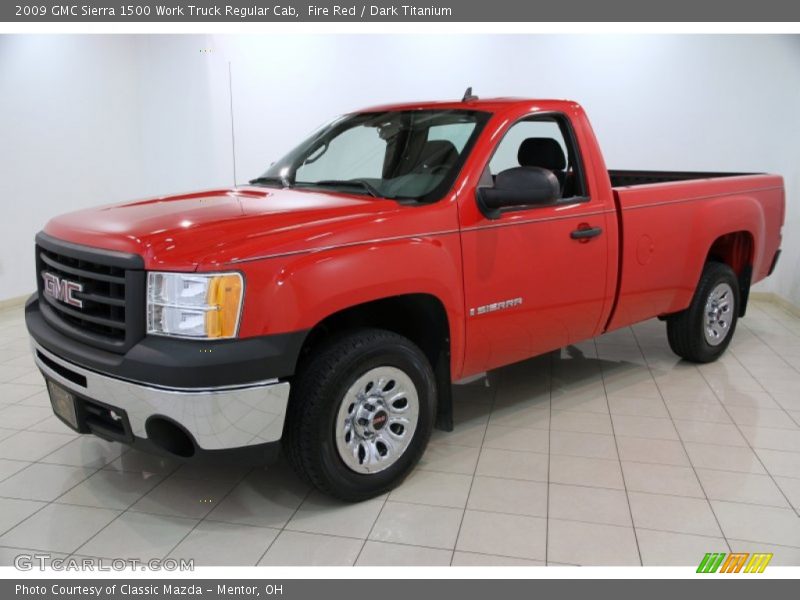 Fire Red / Dark Titanium 2009 GMC Sierra 1500 Work Truck Regular Cab