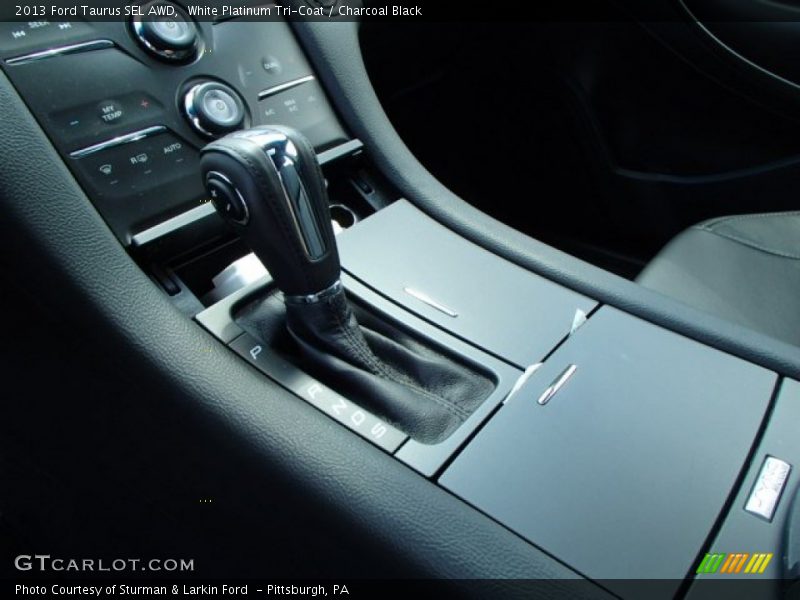 White Platinum Tri-Coat / Charcoal Black 2013 Ford Taurus SEL AWD