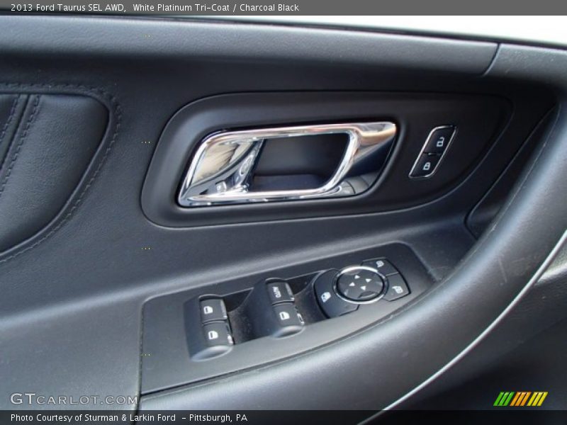 White Platinum Tri-Coat / Charcoal Black 2013 Ford Taurus SEL AWD