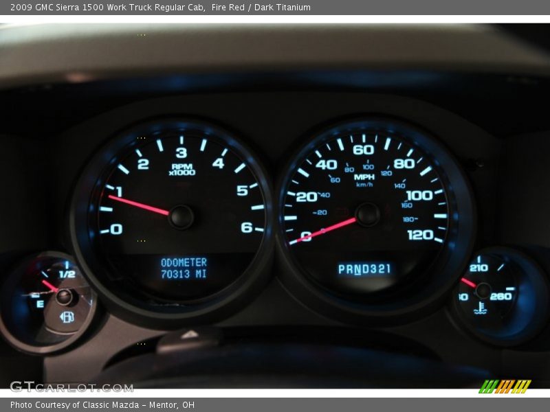 Fire Red / Dark Titanium 2009 GMC Sierra 1500 Work Truck Regular Cab