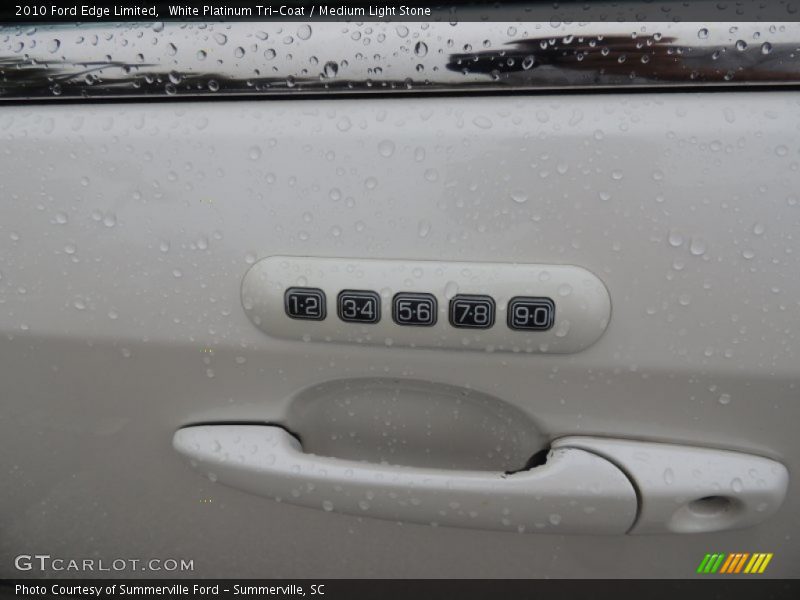 White Platinum Tri-Coat / Medium Light Stone 2010 Ford Edge Limited