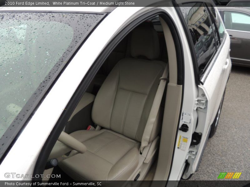 White Platinum Tri-Coat / Medium Light Stone 2010 Ford Edge Limited