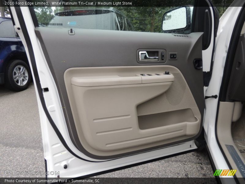 White Platinum Tri-Coat / Medium Light Stone 2010 Ford Edge Limited