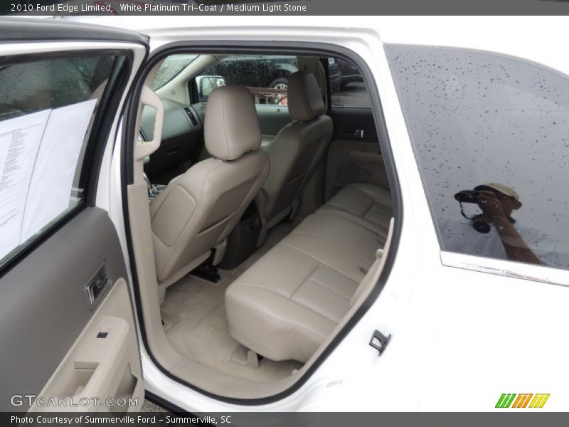 White Platinum Tri-Coat / Medium Light Stone 2010 Ford Edge Limited