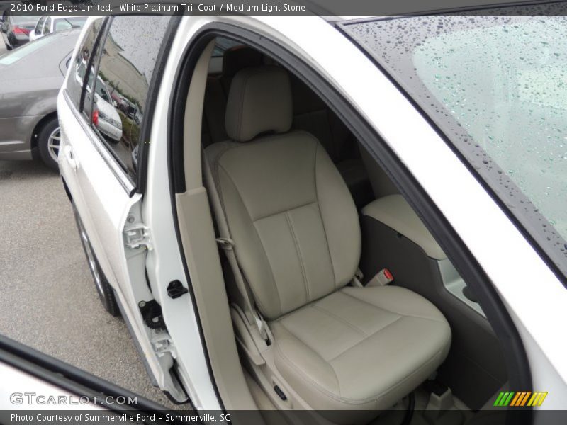 White Platinum Tri-Coat / Medium Light Stone 2010 Ford Edge Limited