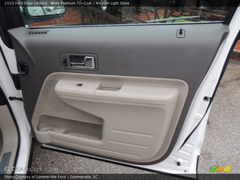 White Platinum Tri-Coat / Medium Light Stone 2010 Ford Edge Limited