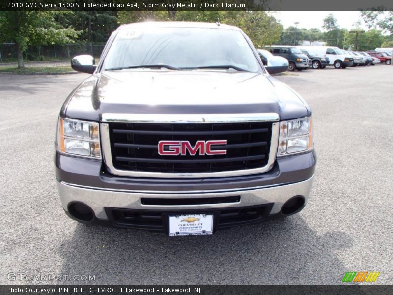 Storm Gray Metallic / Dark Titanium 2010 GMC Sierra 1500 SL Extended Cab 4x4