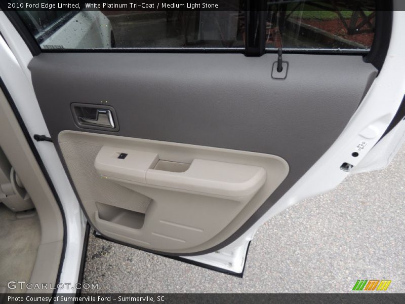 White Platinum Tri-Coat / Medium Light Stone 2010 Ford Edge Limited