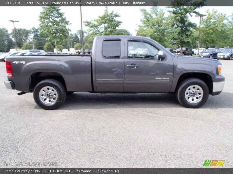 Storm Gray Metallic / Dark Titanium 2010 GMC Sierra 1500 SL Extended Cab 4x4