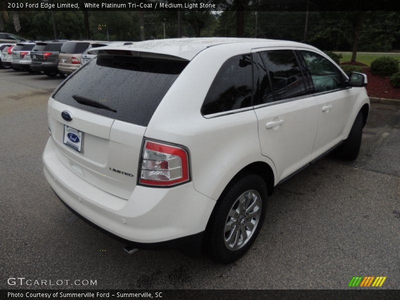 White Platinum Tri-Coat / Medium Light Stone 2010 Ford Edge Limited