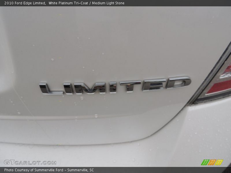White Platinum Tri-Coat / Medium Light Stone 2010 Ford Edge Limited