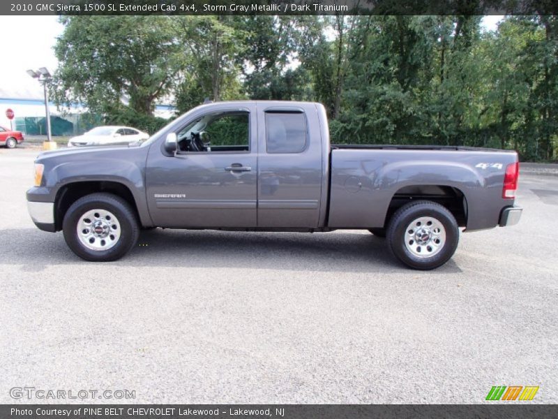 Storm Gray Metallic / Dark Titanium 2010 GMC Sierra 1500 SL Extended Cab 4x4