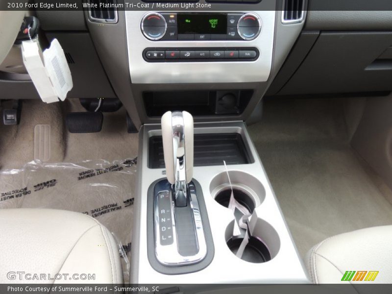 White Platinum Tri-Coat / Medium Light Stone 2010 Ford Edge Limited