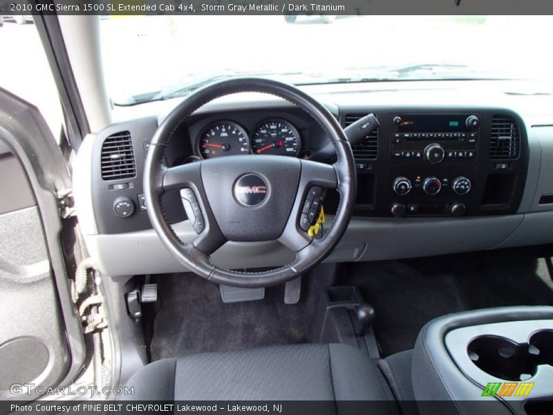 Storm Gray Metallic / Dark Titanium 2010 GMC Sierra 1500 SL Extended Cab 4x4