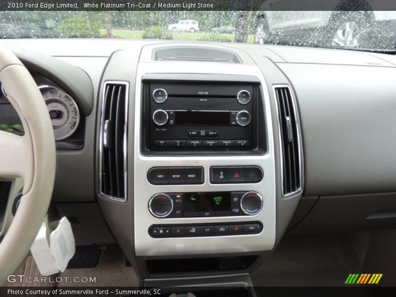 White Platinum Tri-Coat / Medium Light Stone 2010 Ford Edge Limited