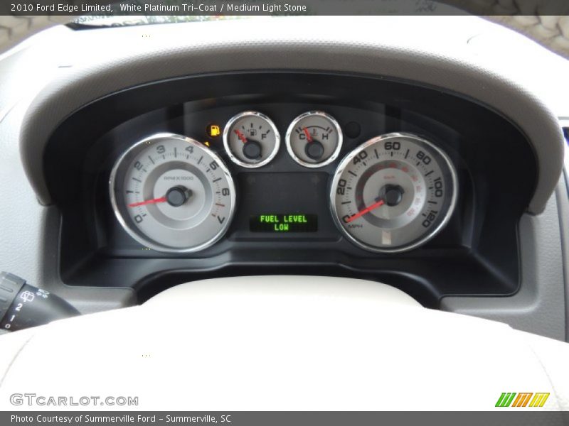 White Platinum Tri-Coat / Medium Light Stone 2010 Ford Edge Limited