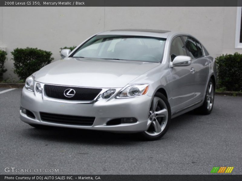 Mercury Metallic / Black 2008 Lexus GS 350