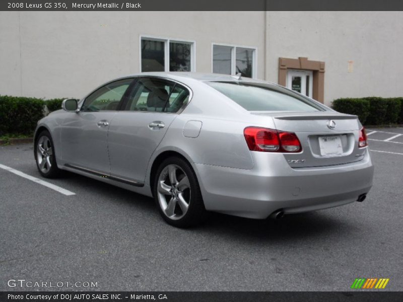 Mercury Metallic / Black 2008 Lexus GS 350