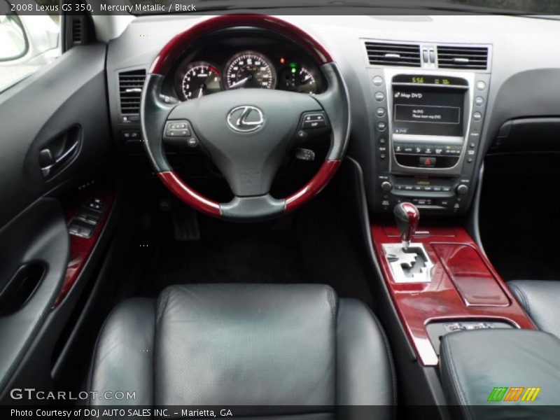 Mercury Metallic / Black 2008 Lexus GS 350