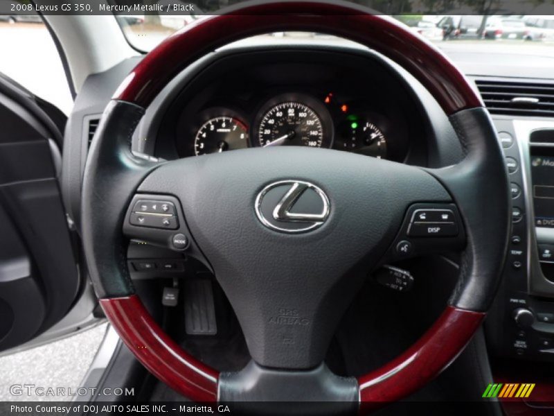 Mercury Metallic / Black 2008 Lexus GS 350