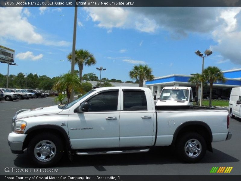 Bright White / Medium Slate Gray 2006 Dodge Ram 2500 SLT Quad Cab