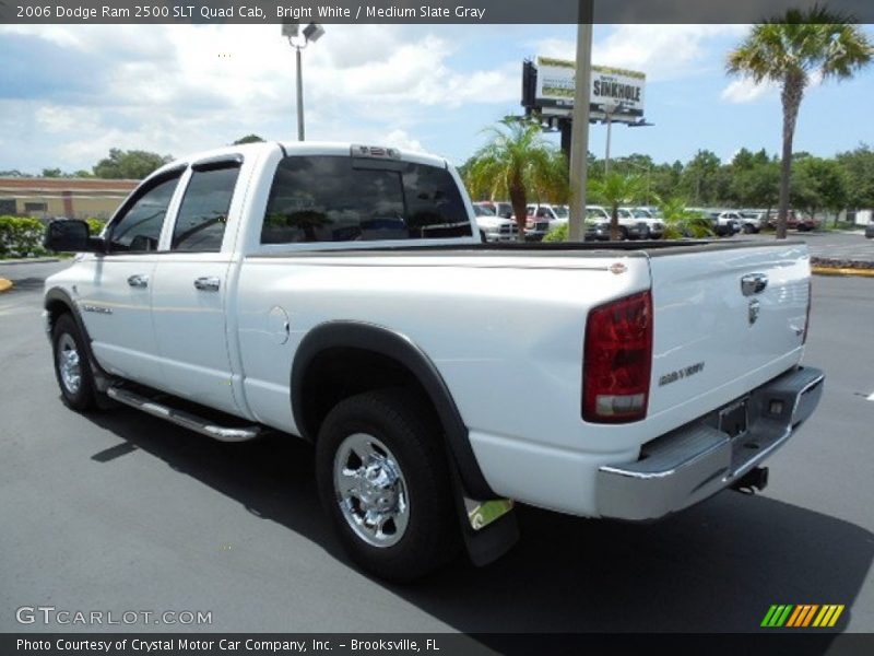 Bright White / Medium Slate Gray 2006 Dodge Ram 2500 SLT Quad Cab