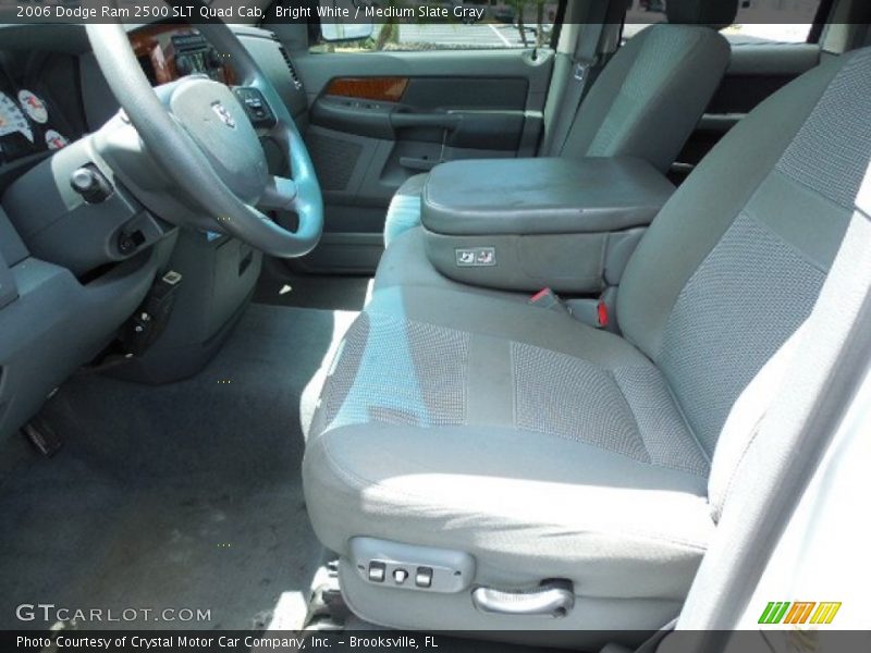 Bright White / Medium Slate Gray 2006 Dodge Ram 2500 SLT Quad Cab