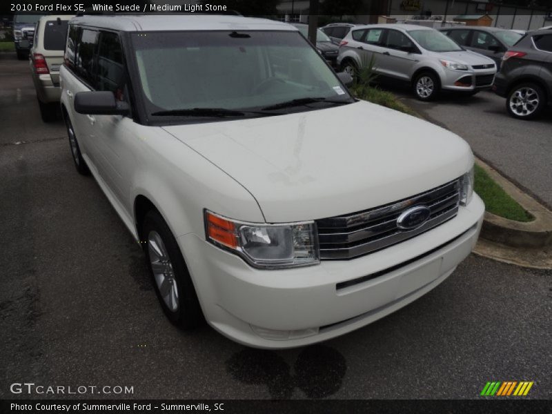 White Suede / Medium Light Stone 2010 Ford Flex SE