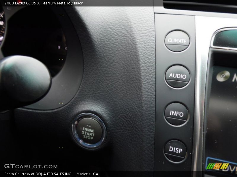 Mercury Metallic / Black 2008 Lexus GS 350