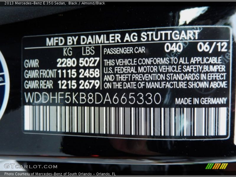 Black / Almond/Black 2013 Mercedes-Benz E 350 Sedan