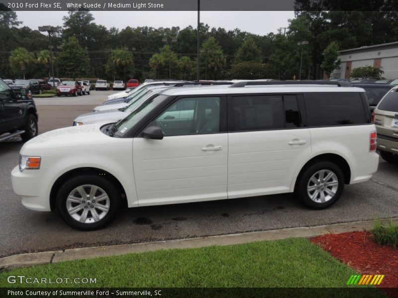 White Suede / Medium Light Stone 2010 Ford Flex SE