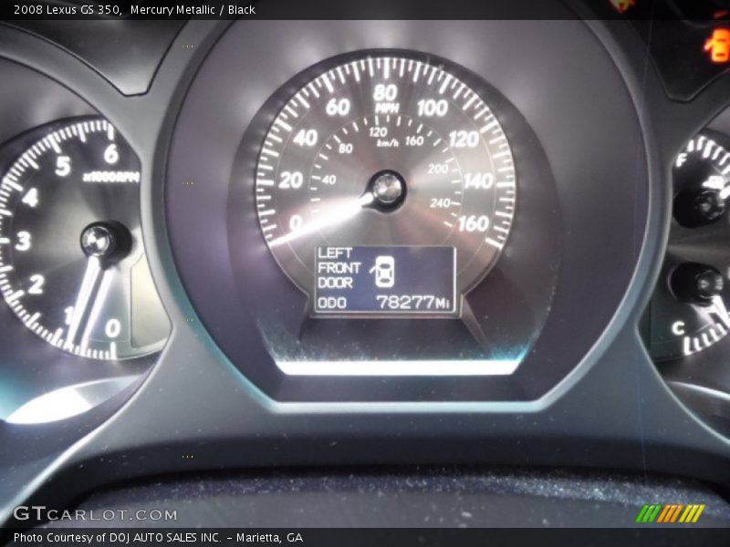 Mercury Metallic / Black 2008 Lexus GS 350