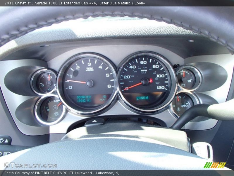 Laser Blue Metallic / Ebony 2011 Chevrolet Silverado 1500 LT Extended Cab 4x4