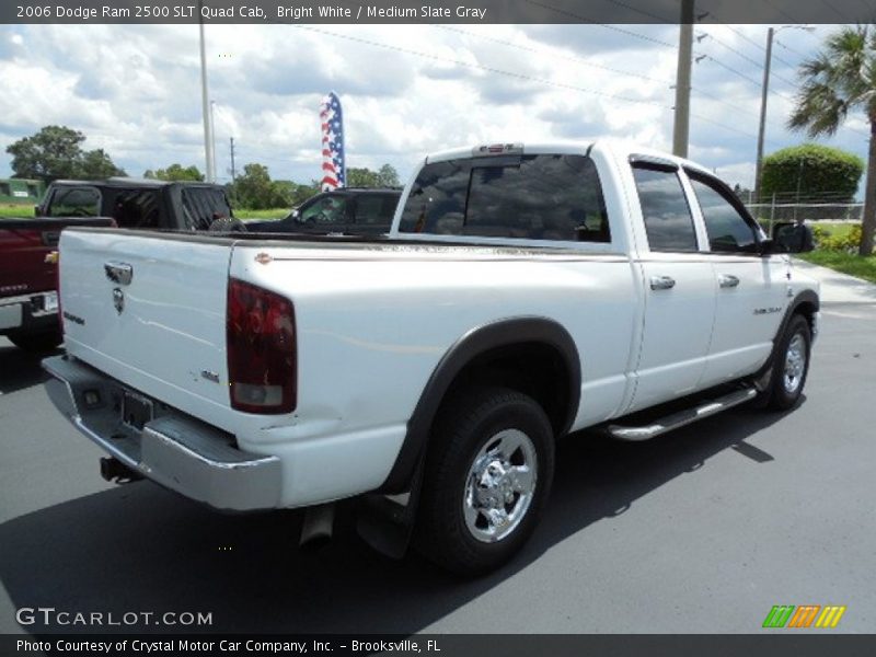 Bright White / Medium Slate Gray 2006 Dodge Ram 2500 SLT Quad Cab